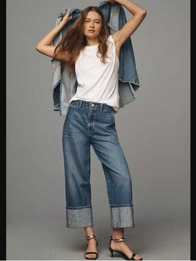 Pilcro Anthropologie Lonnie Sparkle Cuff Jean / NWT 🌟 Size 25